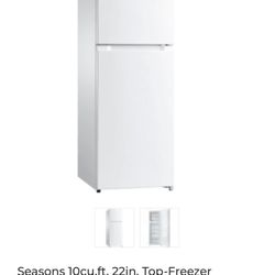 White Refrigerator 10.1 cu. Ft. Top-freezer 