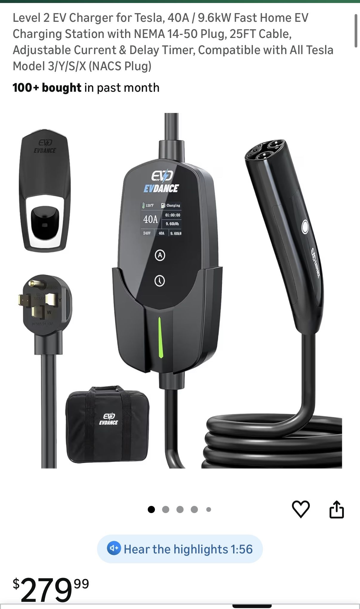 Level 2 Tesla Charger Brand New