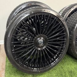 New 26 inch gloss black tis wheels and atturo tires 305/30r26