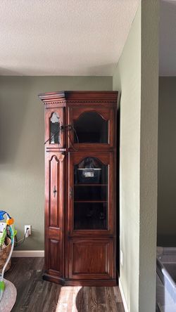 Wood entertainment center