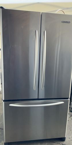Kitchen Aid 3 Door Stainless Steel Refrigerator
