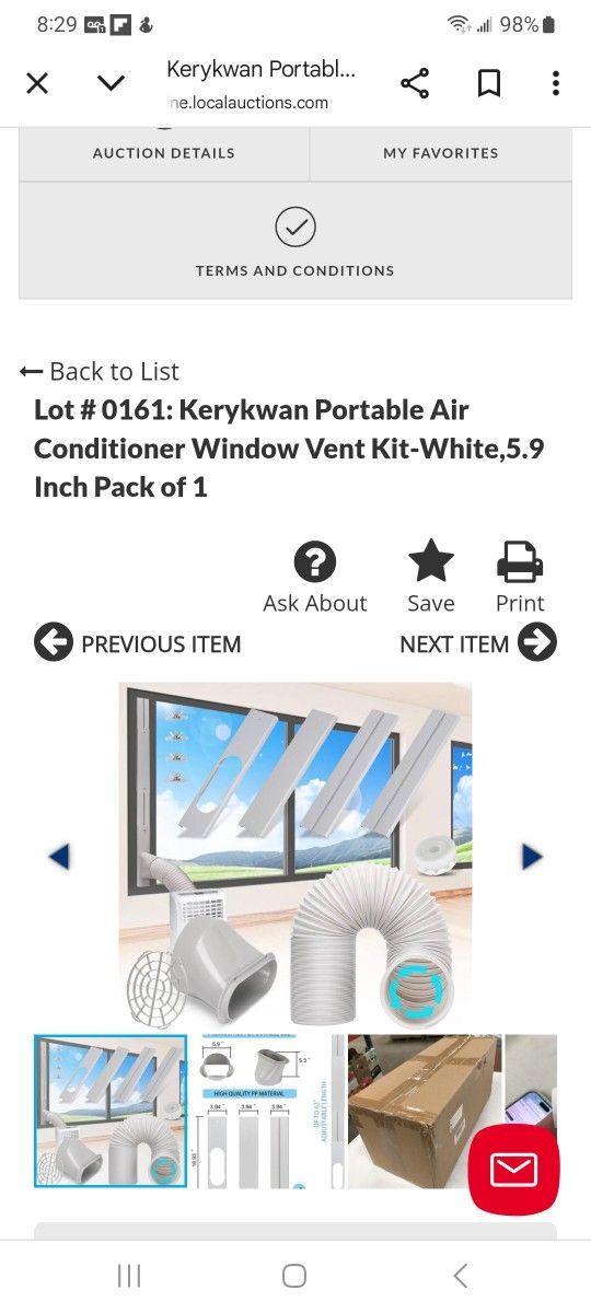 Air Conditioner Window Vent, $15
