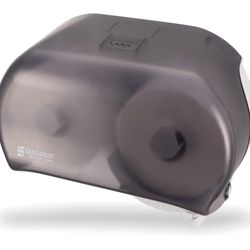San Jamar Classic Versatwin Plastic Tissue Dispenser, Toilet Paper Holder, Tissue Holder with Dual Dispensing for Bathroom, Commercial, Office, Restau