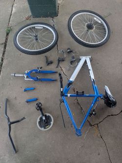 Blue 24" Bike Parts