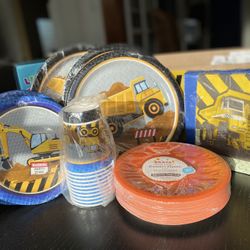 Construction Theme Birthday Utensils 