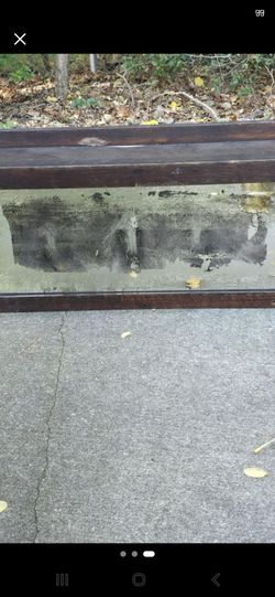 Dark Wood Framed Wall Mantle