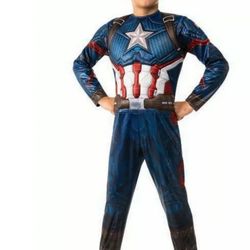 Marvel Avengers CAPTAIN AMERICA Boys Halloween Costume Child Size Small (4-6)