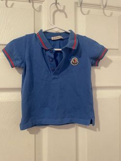 Boys Moncler shirt blue size 9-12 months