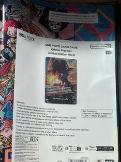 One Piece Card Game Official Playmat Limited Edition Vol. 5 + Luffy Promo Card