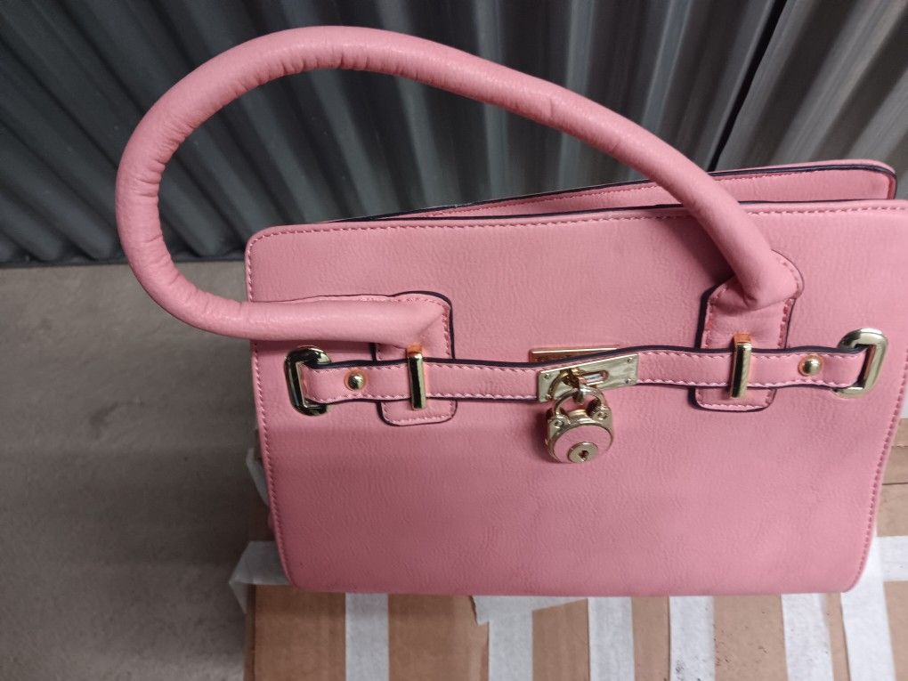 Designer Style Luxury Lock Satchel Handbag