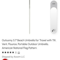 American Flag 5.7 Beach Umbrella