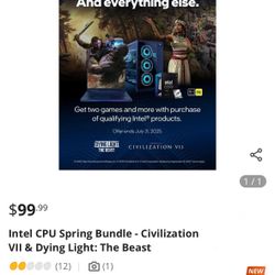 Intel CPU Spring Bundle - Civilization VII & Dying Light: The Beast