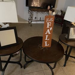 Coffee Table Set Of 3-  2 table Lamps - Set Of Two Square Mirror Decor