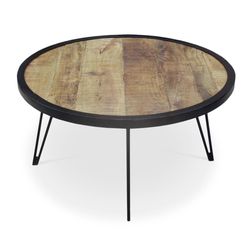 Brand New Reclaimed Wood Round Coffee Table End Table