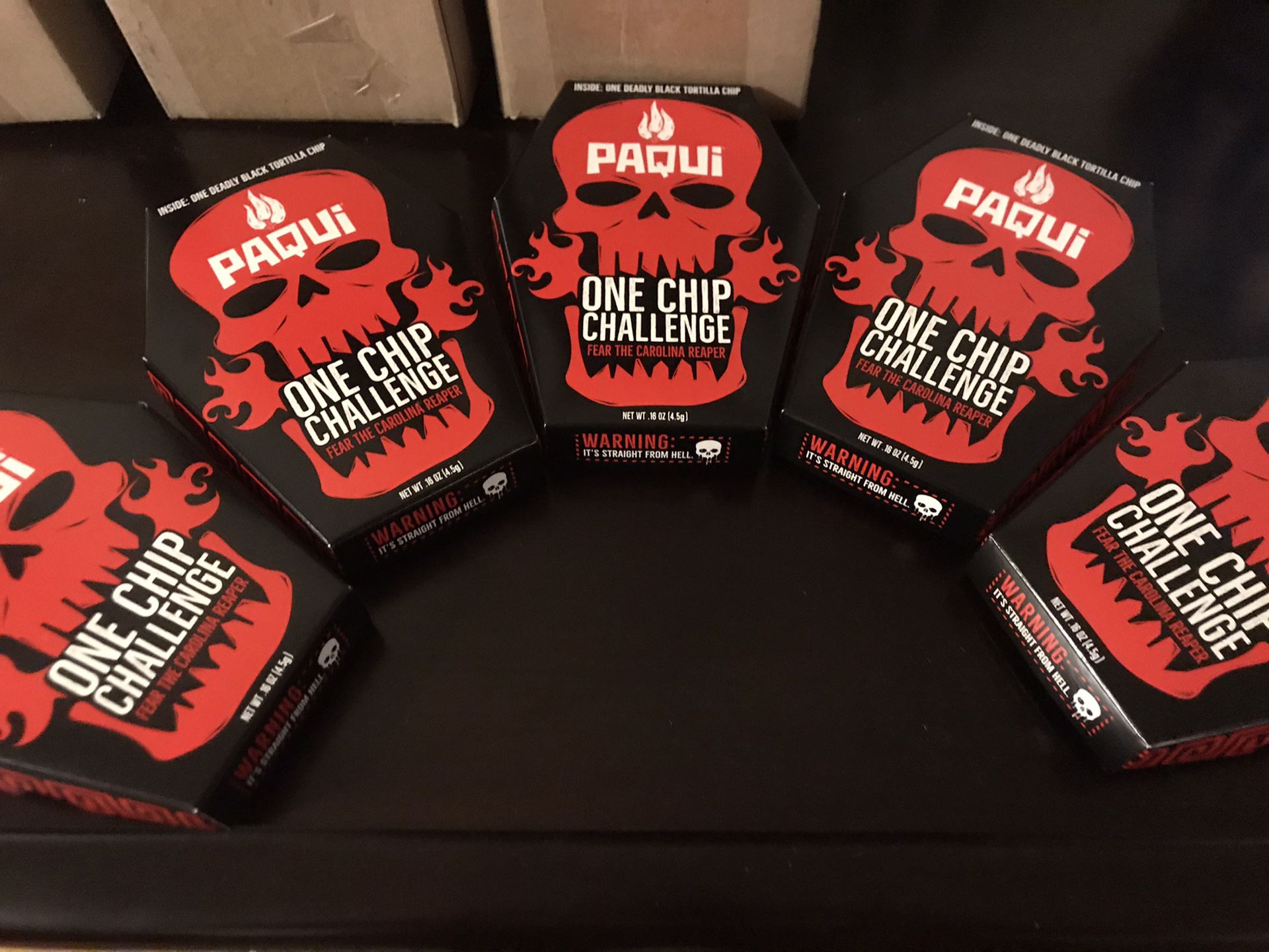 5 Paqui chips- One Chip Challenge