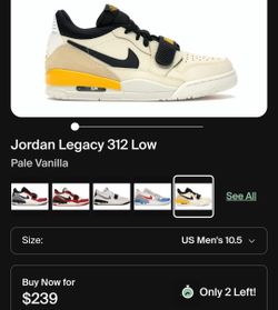 Jordan Legacy 312 Low Pale Vanilla Sneakers