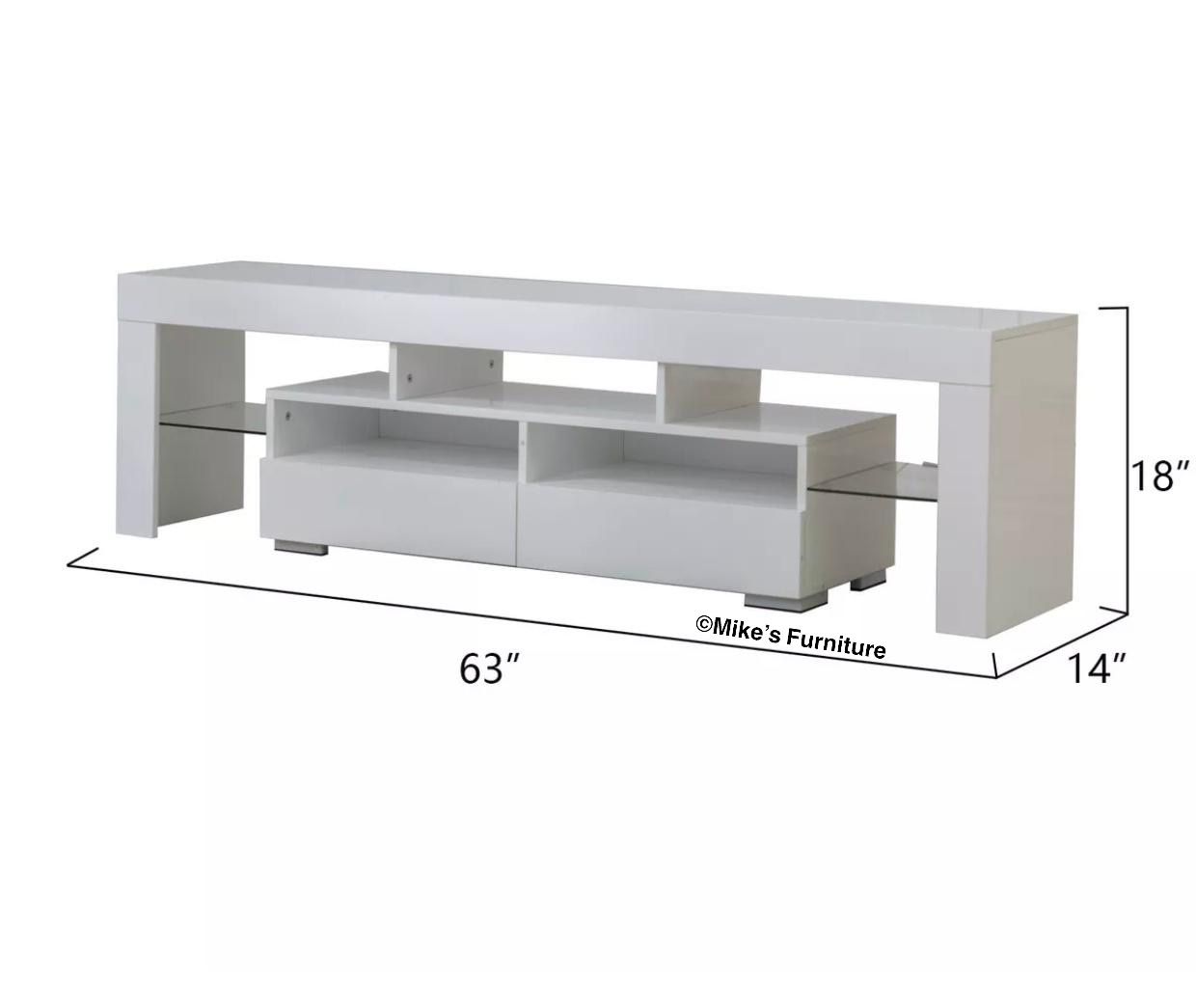 Brand new 63” TV stand entertainment center wall unit with L.E.D lights
