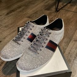 Gucci Bambi Web Silver Men’s Dress Shoes