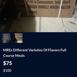 MREs  Army Quality Sealed Meals And Sealed Cases