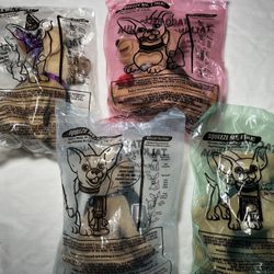 Complete Set Of 4 Talking Chihuahua Taco Bell Plush Toys
