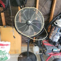 24" Industrial 3 Speed Fan With Misters Firm Price 