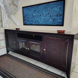 SOLID WOOD ENTERTAINMENT CENTER TV STAND DELIVERY AVAILABLE