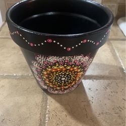 Beautiful Hand Painted Ceramic Planter Pot