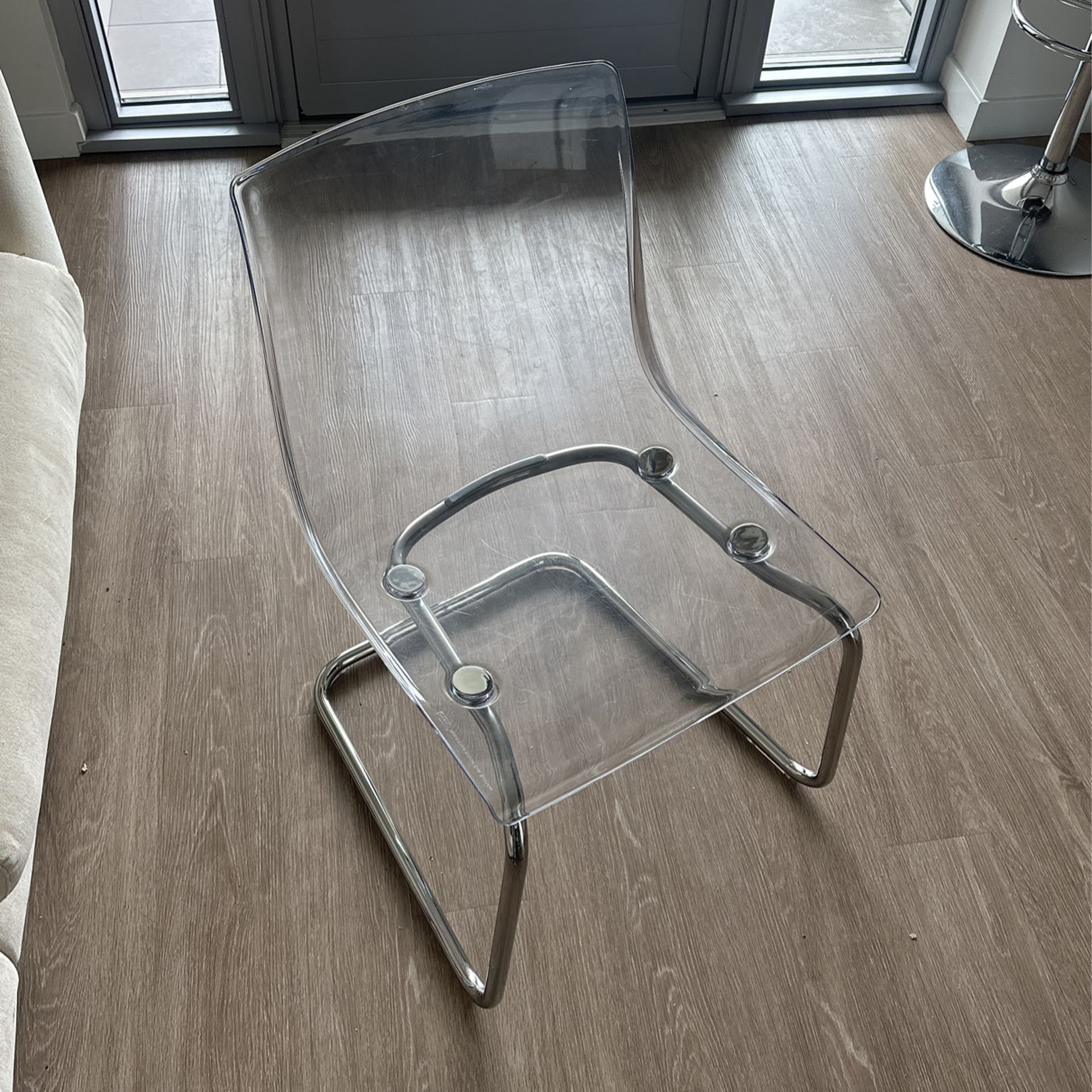 Clear Acrylic Desk Dinning Chair Only 1