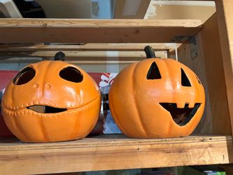 Terracotta Halloween Pumpkins (2)