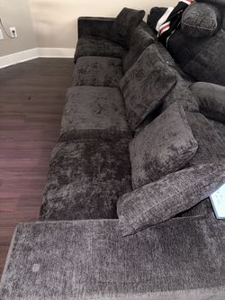 Black boneless couch