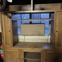 Entertainment Center With Lights And Game Storage Obo