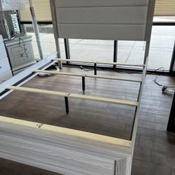 Gray Q Size Bed Frame 