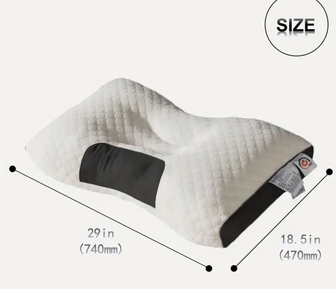 2 WhiteSoft Knit Neck Pillow - Adjustable Adults Ergonomic Bone-setting Profile Support, Outdoor Decorations Gifts, Bedro