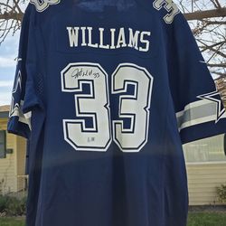 Cowboys Javonte Williams Autographed Nike Jersey