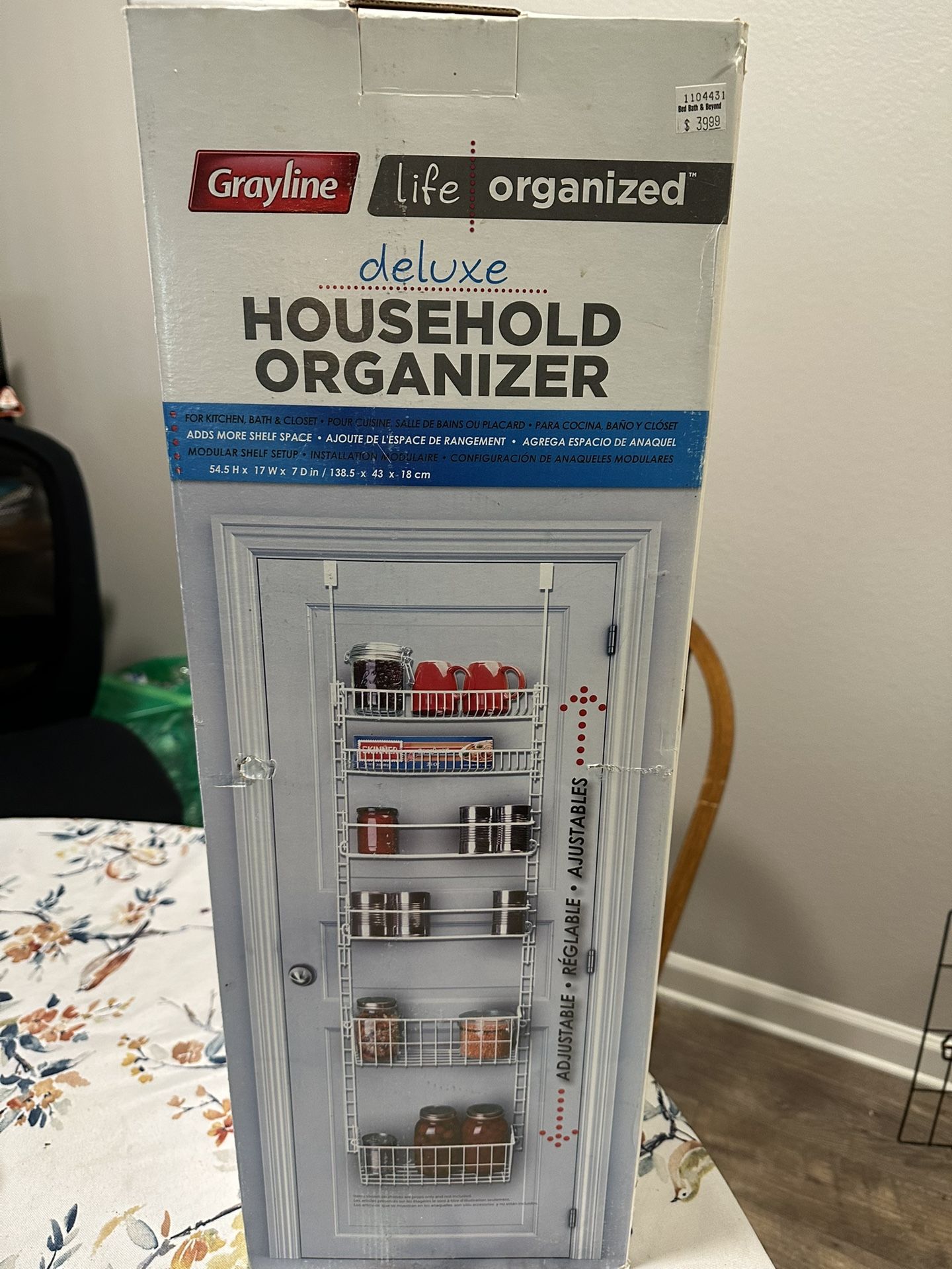 Pantry/Closet Door Organizer - NIB