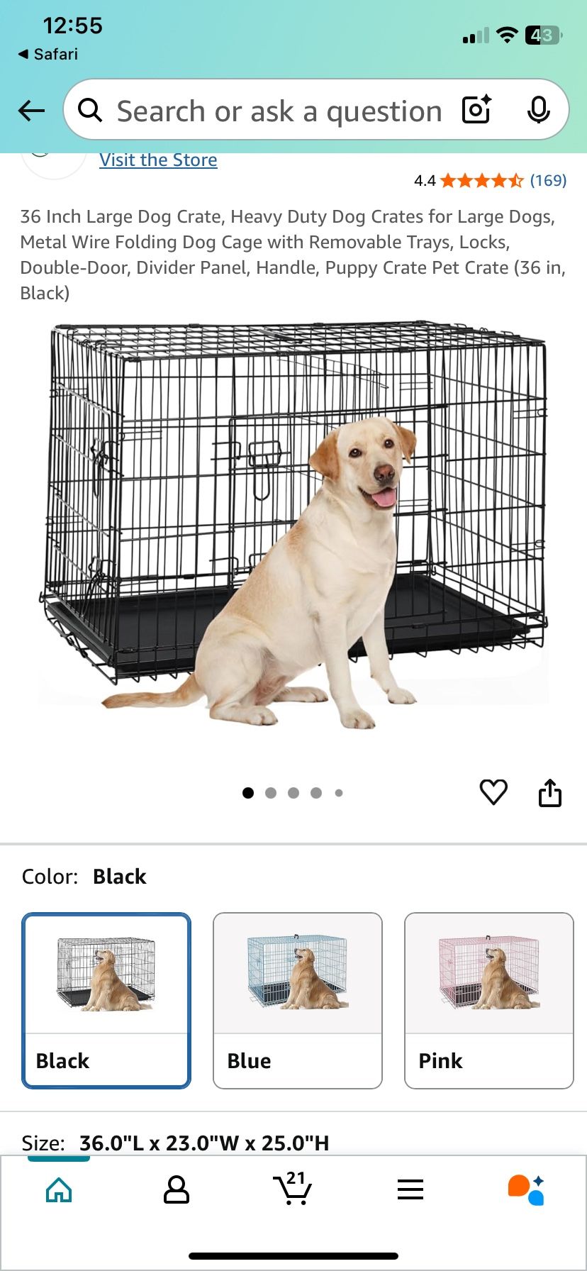 Medium Size Dog Crate 