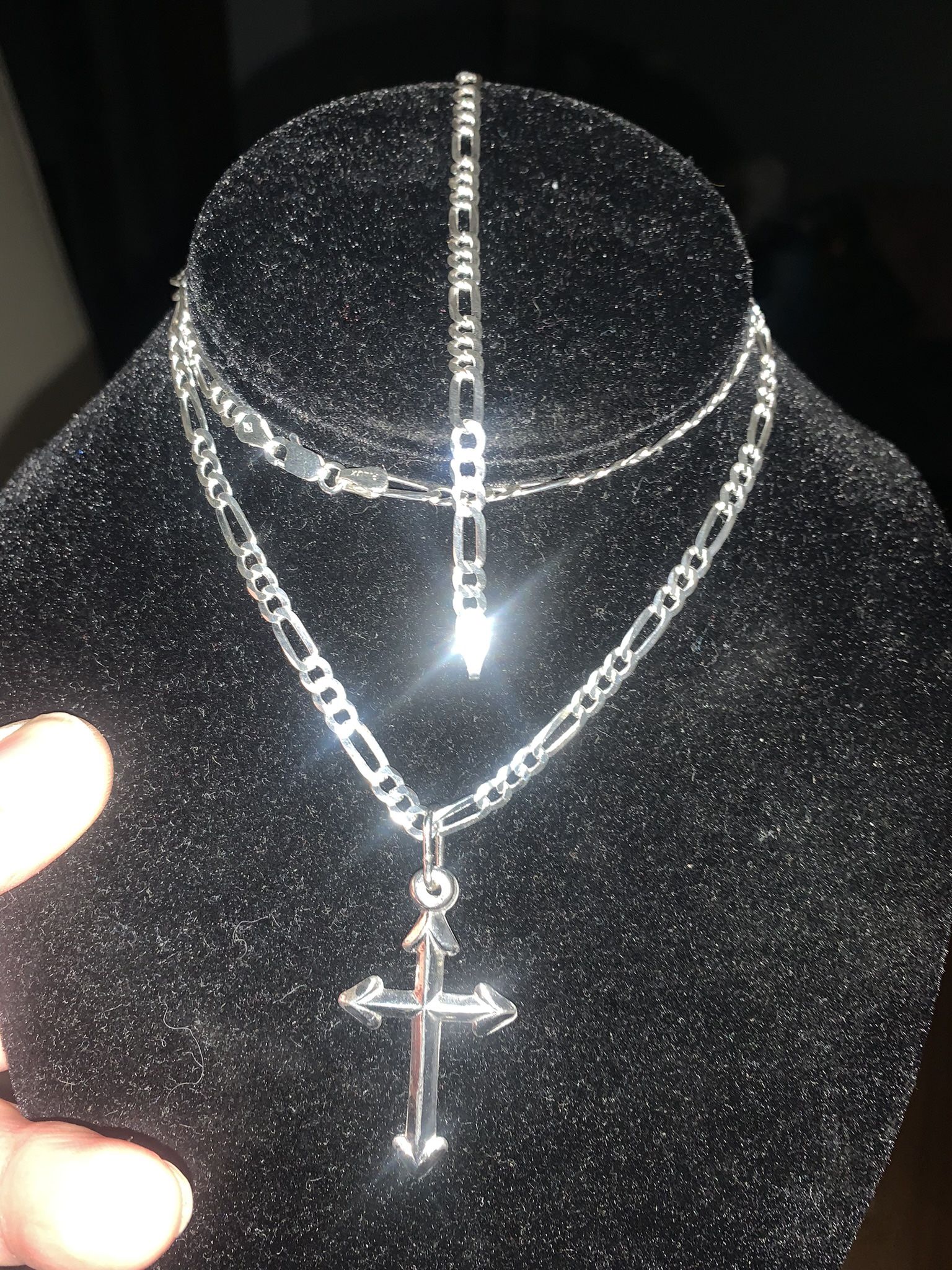 New 24” Sterling Silver Figaro Set
