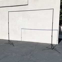 (New in box) $35 Heavy Duty Backdrop Stand 8.5x10 FT Adjustable Photography Background w/ Clips and Carry Bag 