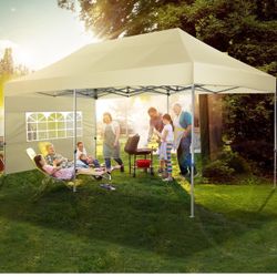 10x20 Pop up Canopy Tent with 6 sidewalls Commercial Heavy Duty Canopy UPF 50+ All Weather Waterproof Outdoor Wedding Party Tents for Parties Canopy G