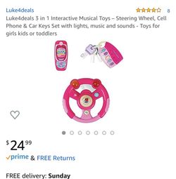 Little driver 3 in 1 musical toy set