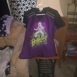 Beetlejuice Scrub Top