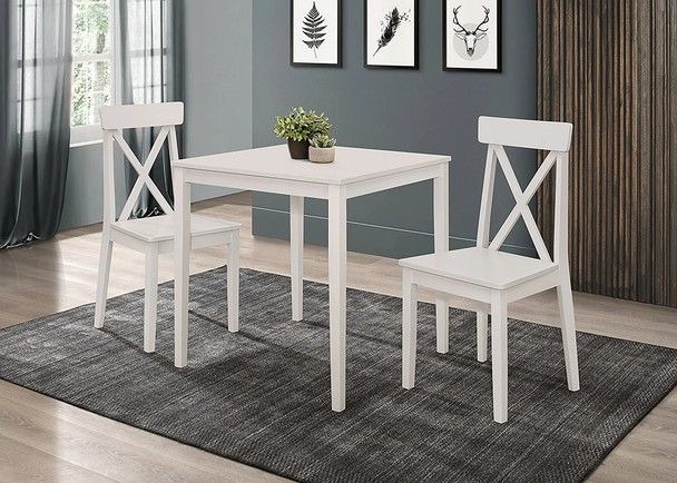 Northdale Light Grey Color Finish Dining Chair Table Set