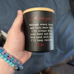 Candle With Cute Text
