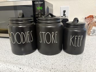 Black Rae Dunn Canisters
