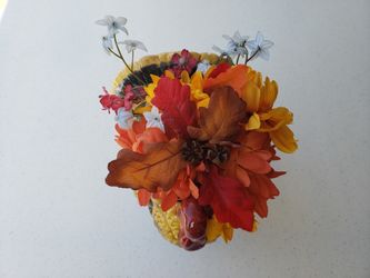 Thanksgiving artificial flower arrangement