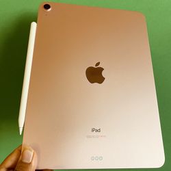 Apple IPad Air 4th Generation (10.9” Liquid Retina/ 2020 Model / RoseGold) 64GB with stylus pen & Accessories (warranty till 02/2023)