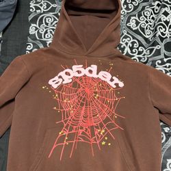 Brown Sp5der Hoodie 
