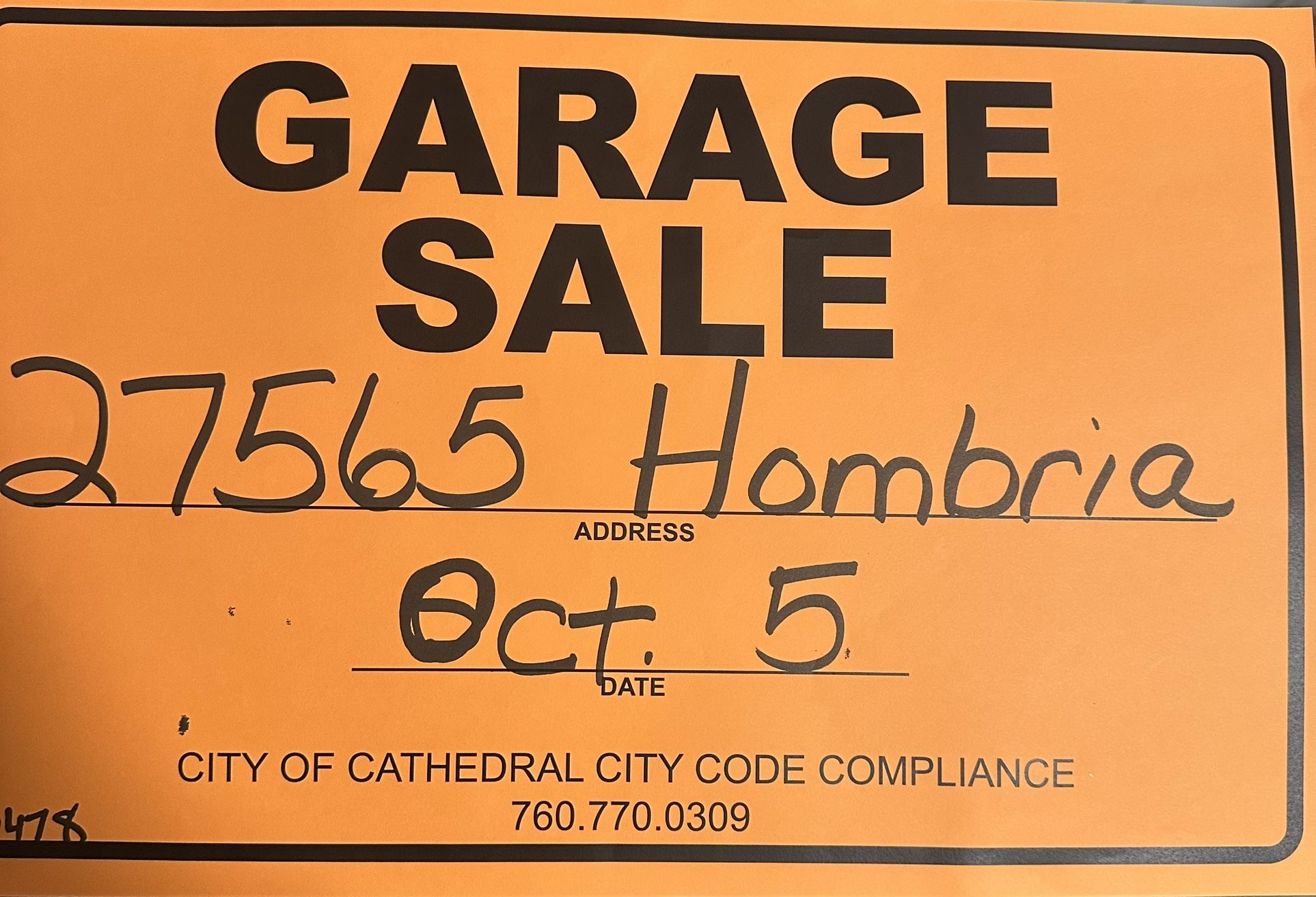 Yard Sale 1 Day Only! 8 Am-1pm