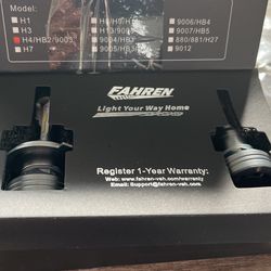 LED Headlight Kit Lightly Used Fahren H4 6500K