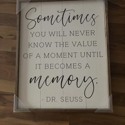 Sometimes Dr Seuss Wooden Framed Print Brand New 